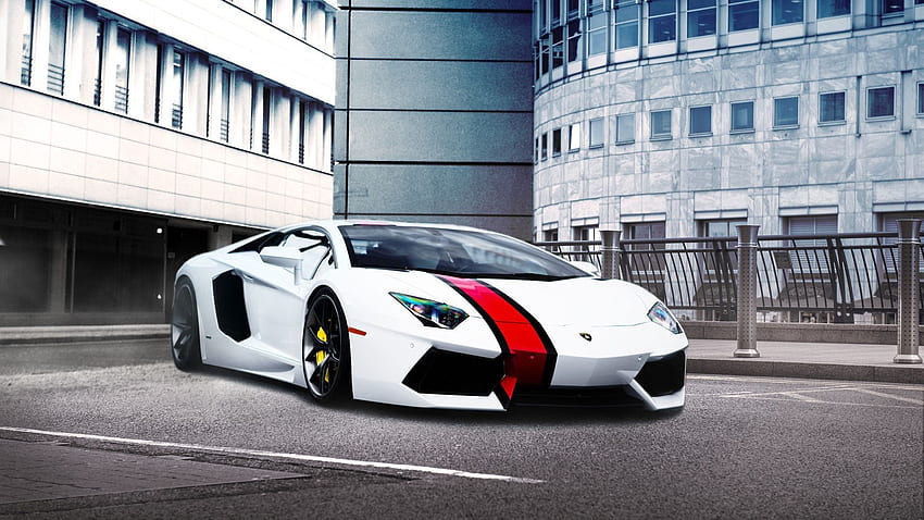 White Lamborghini Huracan 09939 HD wallpaper