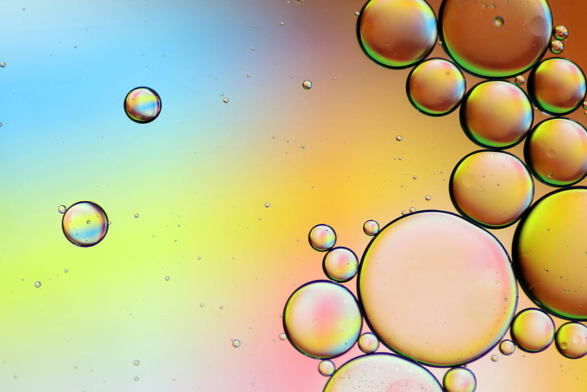 Abstract, Water, Bubbles, Multicolored, Motley, Gradient HD wallpaper