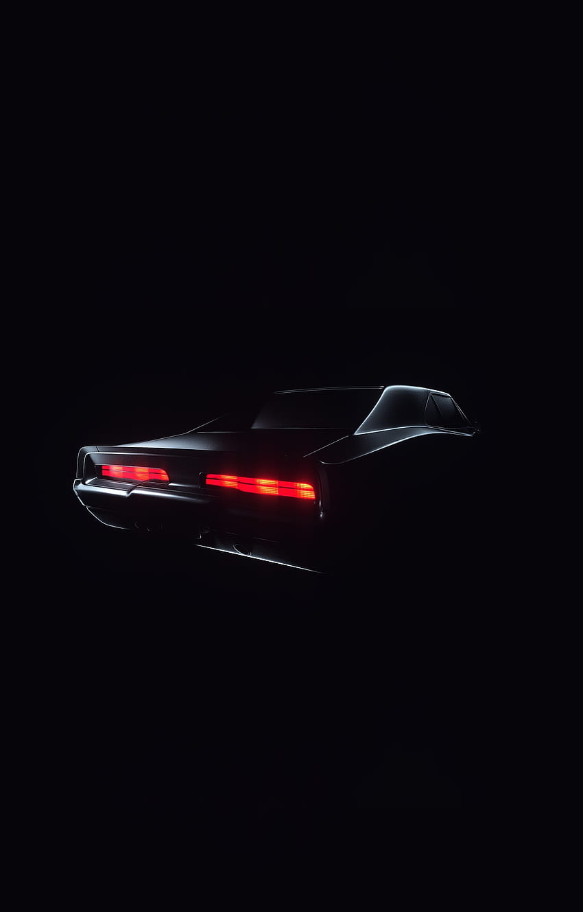 Dodge Charger, luces traseras, oscuro fondo de pantalla del teléfono