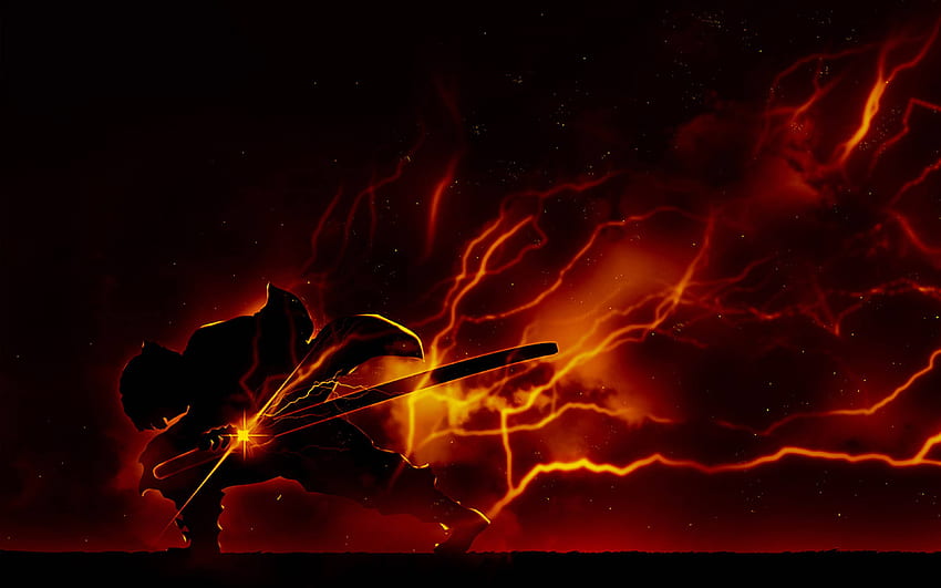 Zenitsu Agatsuma Demon Slayer U Resolution, Аниме, Dark Demon Slayer HD тапет
