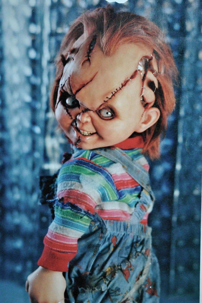Download Scary Chucky Holding Injection Wallpaper  Wallpaperscom