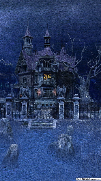 Abandoned House, Haunted, Moonlight, Night, Trees, Horror HD phone ...
