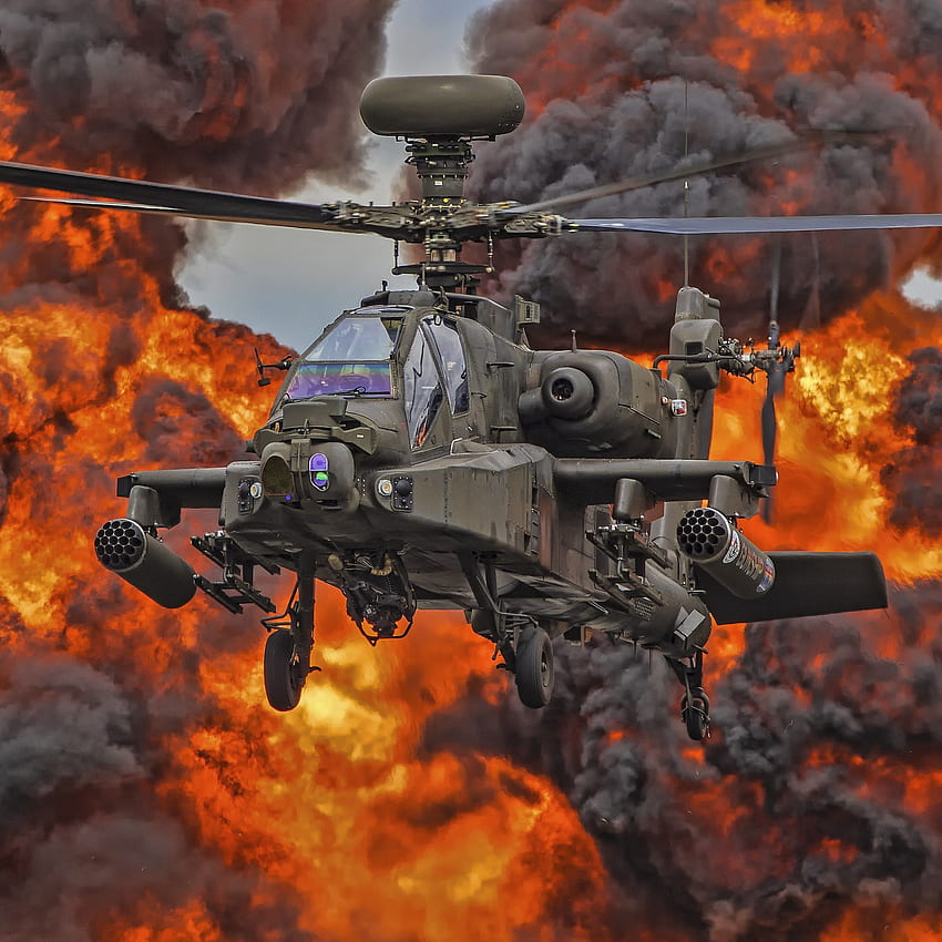 Boeing AH 64 Apache, Saldırı Helikopteri, Savaş Gemisi HD telefon duvar kağıdı