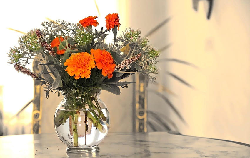 Flowers, Bouquet, Table, Vase, Composition, Velvet, Barhotki HD wallpaper