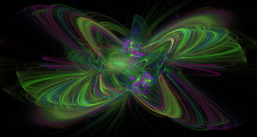 Magnetic Distortion, fractal, abstract HD wallpaper