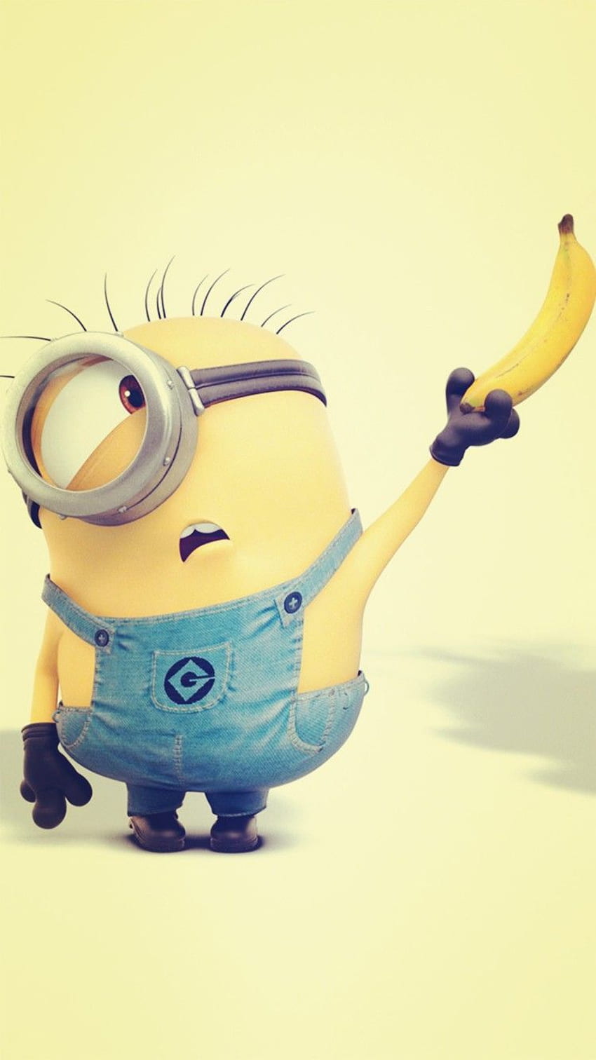 Despicable Me inspired yellow minion and banana iphone 6 HD phone wallpaper
