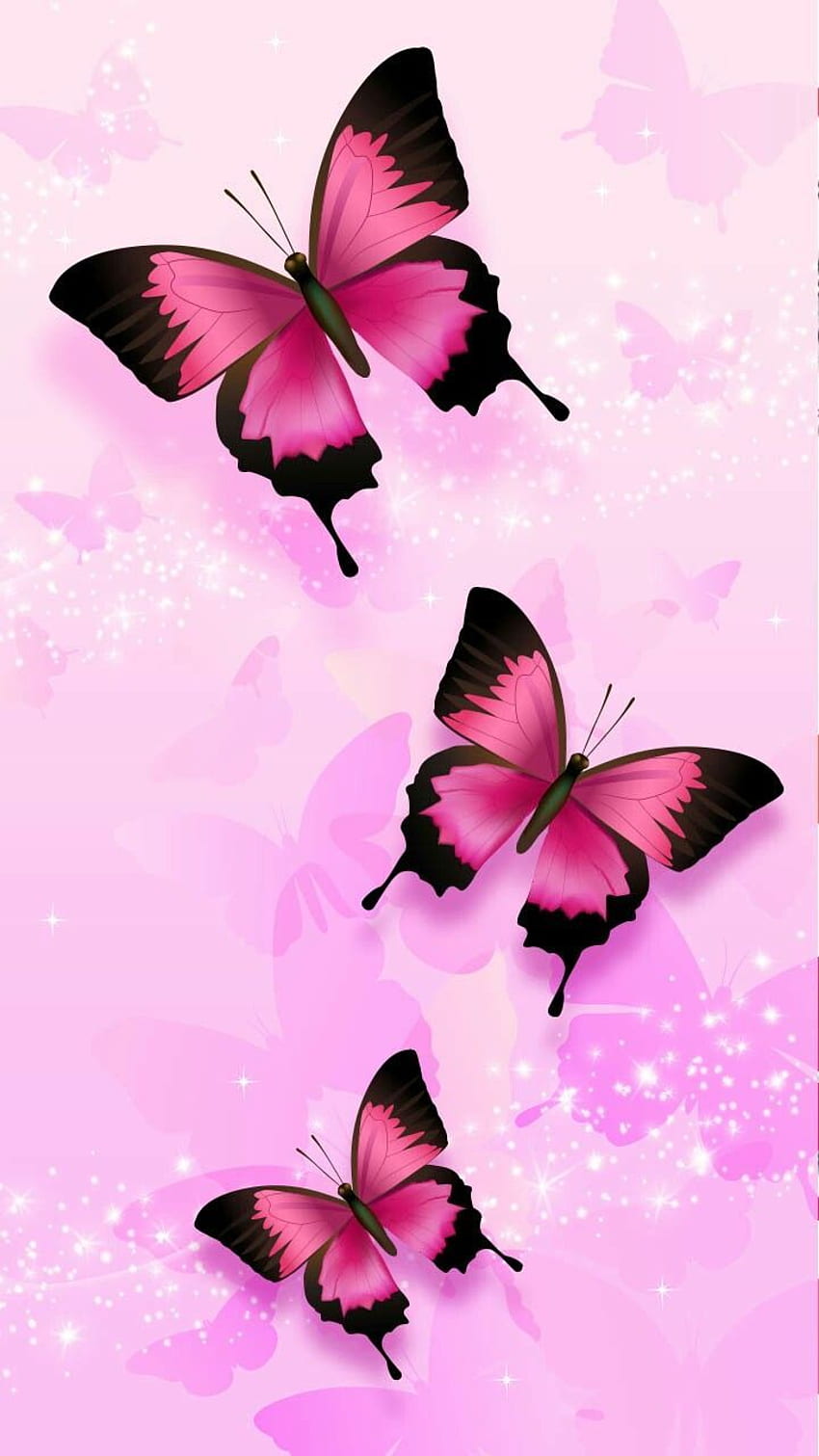 Karen Bunting on Wall. Butterfly , Butterfly background, Fairy, Pink Butterfly HD phone wallpaper