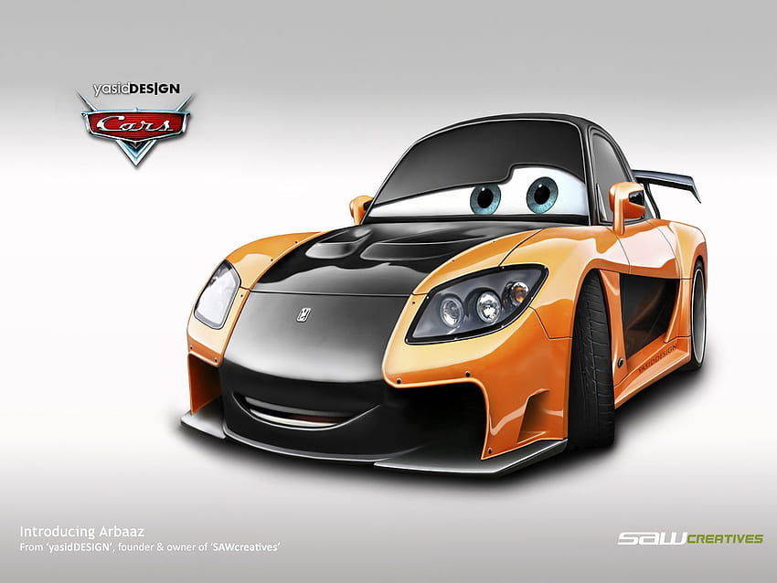 Disney Cars Mazda RX7 Veilside. Personajes de Cars, Disney Cars , Disney Cars fondo de pantalla