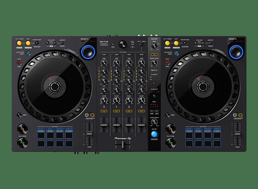 Controlador de DJ DDJ FLX6 de 4 canais para Rekordbox e Serato DJ Pro, toca-discos digitais para DJ papel de parede HD