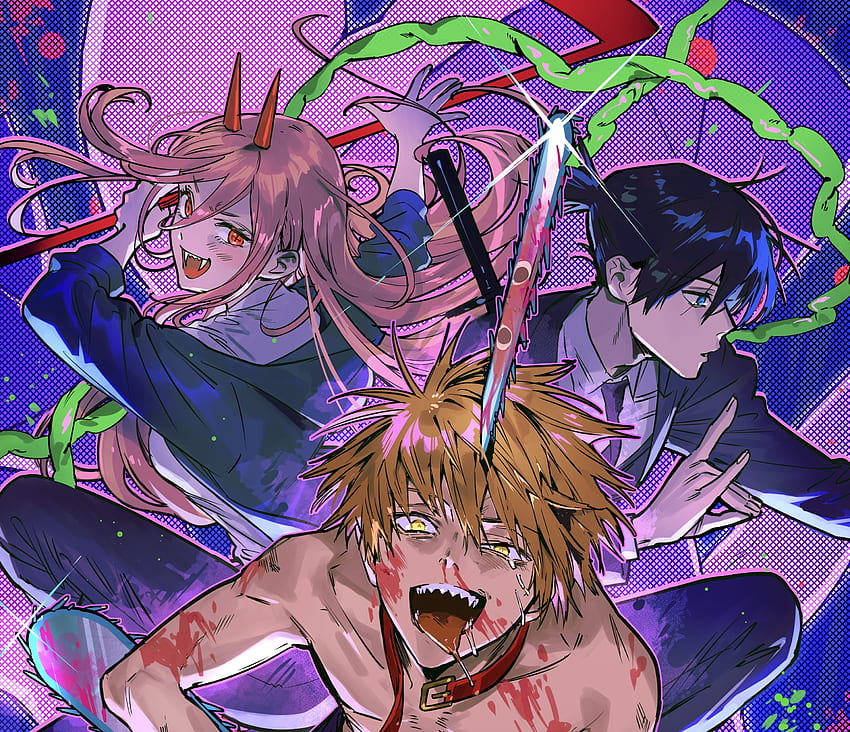 Denji, Makima and Power (Chainsaw Man) . Background ., Chainsaw Man Manga  HD wallpaper | Pxfuel