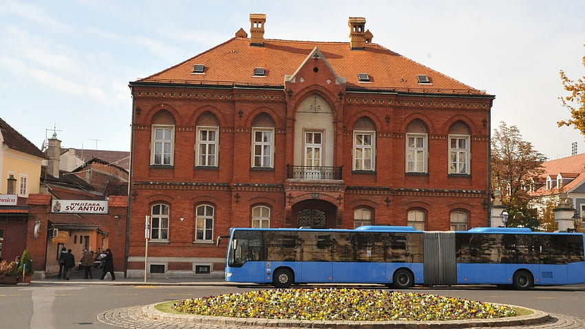 Blauer Bus, Haus, Transport, Architektur, Bus, Blau, Alt HD-Hintergrundbild