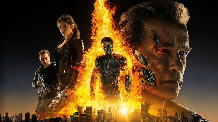 Movie poster, Terminator Genisys, 2015 movie HD wallpaper