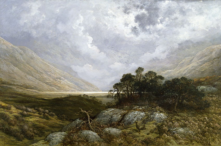 Gustave Doré - İskoçya'da Manzara - Walters HD duvar kağıdı
