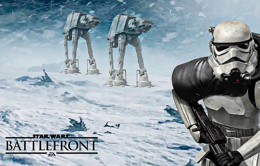 Spiel, Electronic Arts, AT AT, DICE, Attack, Stormtrooper, Hot, Star Wars Battlefront, Hoth For , Section игры HD-Hintergrundbild