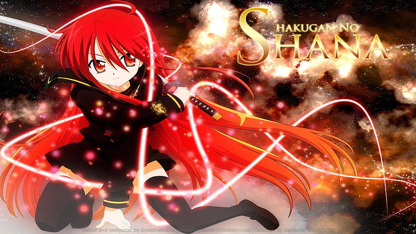 L'espace extra-atmosphérique Shakugan no Shana armes à feu rouge Shana yeux rouges anime manga Flame Haze filles anime épées vêtements noirs. . 311835 Fond d'écran HD