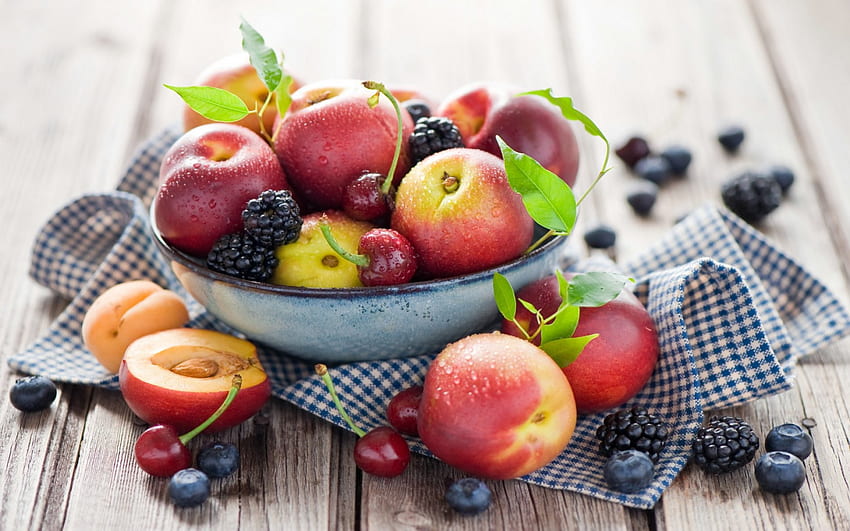 Still Life, nectarine, berries, fruit, fruits, berry HD wallpaper