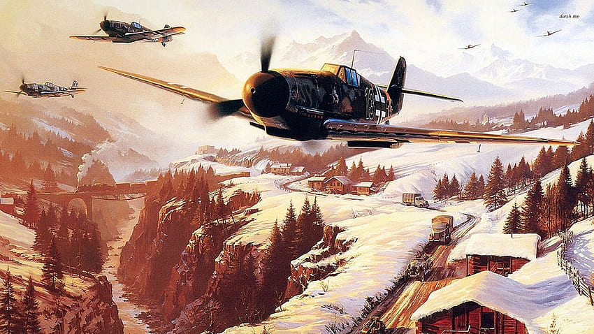 WW2 incrível alta resolução, caças alemães da 2ª Guerra Mundial papel de parede HD