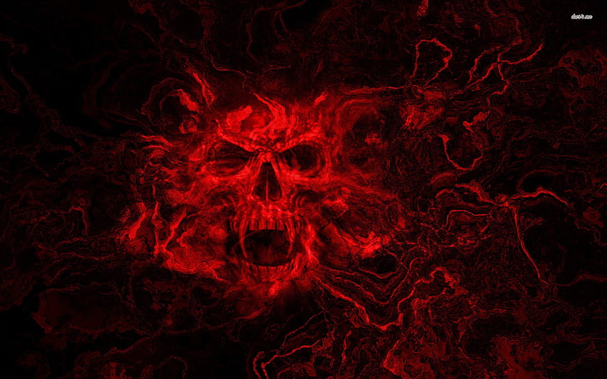 Computadora Red Skull | lindo fondo de pantalla