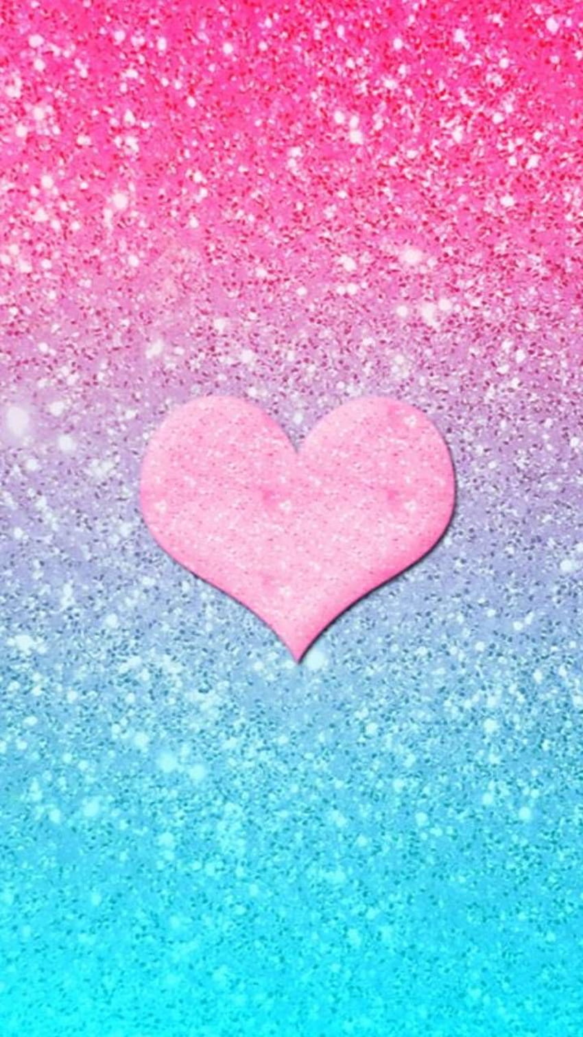 Download wallpaper 1350x2400 heart sparkles glitter love iphone  876s6 for parallax hd background