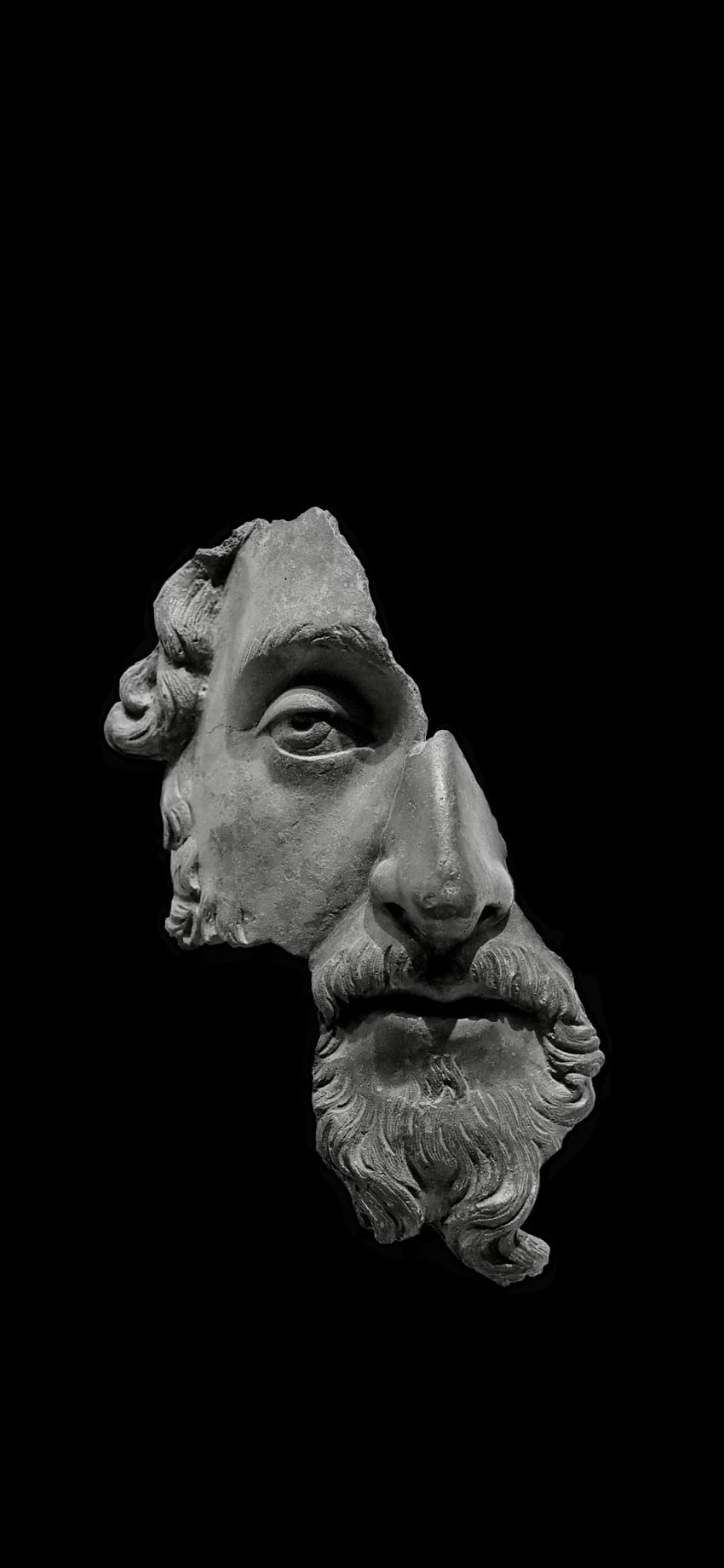 Marco Aurelio iPhone X, fragmento de retrato en bronce (1125×2436): Estoicismo fondo de pantalla del teléfono