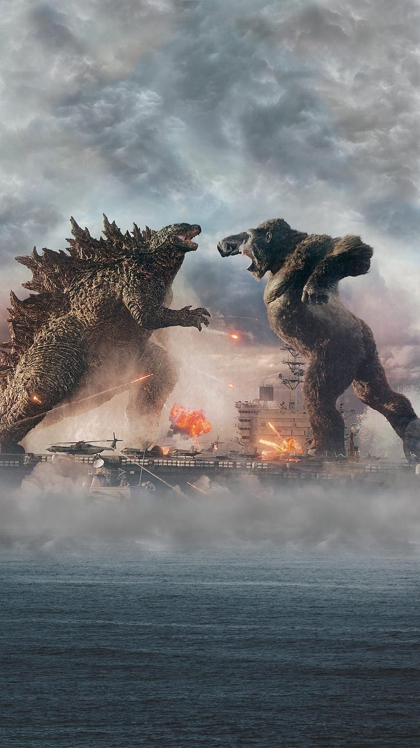 Kong godzilla, Godzilla, Godzilla, King Kong kontra Godzilla Tapeta na telefon HD