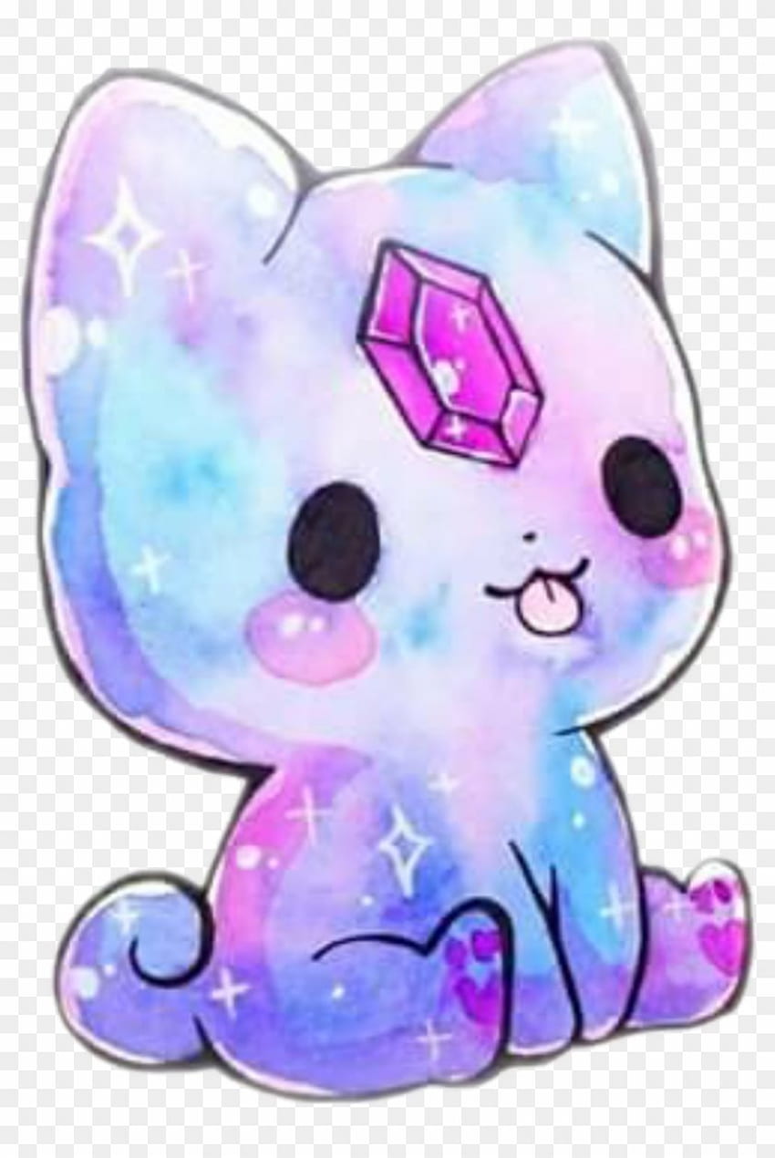 Most Popular Kawaii Transparent Kawaii Galaxy Cute Drawings, Cute Cat  Drawings HD phone wallpaper | Pxfuel
