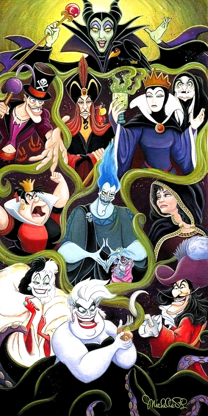 Disney Villains wallpaper  Disney villains Disney phone wallpaper Disney  phone backgrounds