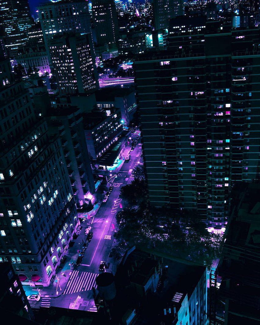 N E O N L A N D. City aesthetic, Night aesthetic, Neon aesthetic, New York Purple HD phone wallpaper