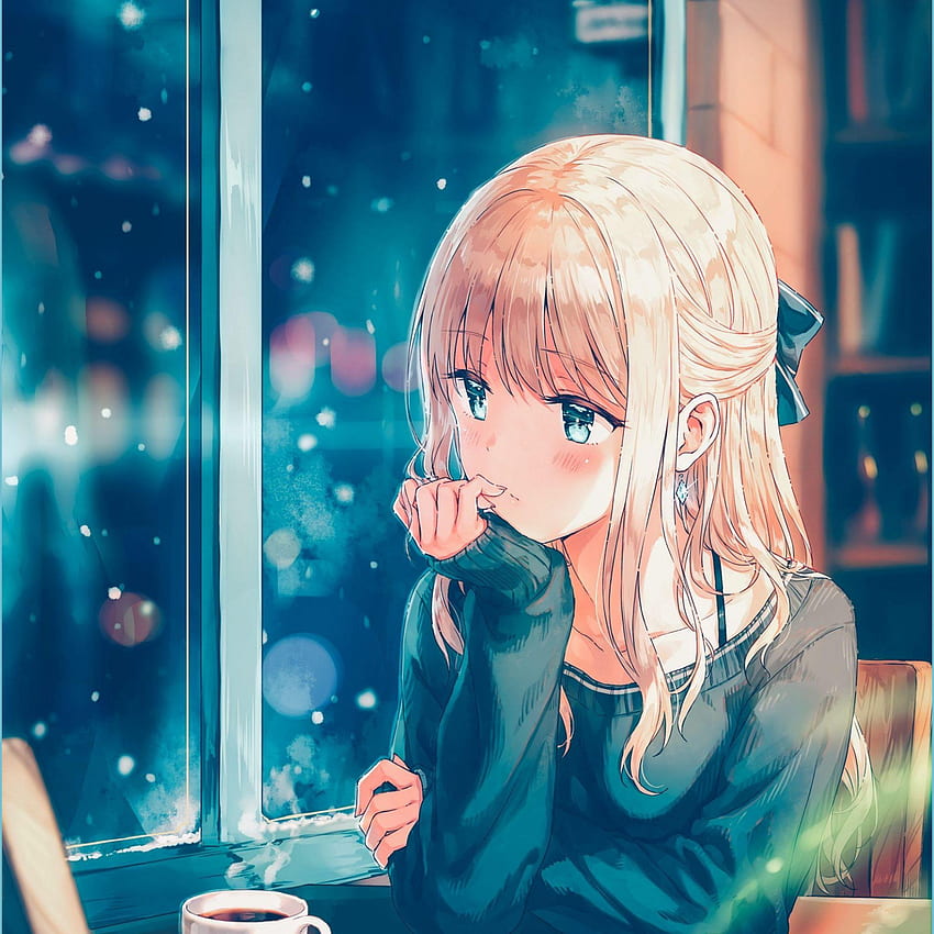 Anime-Mädchen-Telefon - Anime-Mädchen. Ordentlich, verliebtes Anime-Mädchen HD-Handy-Hintergrundbild