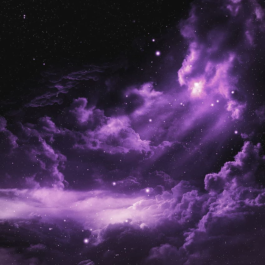 Purple Cloudy Space iPad, Cloudy Galaxy HD phone wallpaper