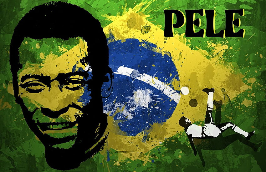 Pele'den Daniel Saravia. Pelé, Futbol sanatı, Futbol, ​​Pele Brezilya HD duvar kağıdı