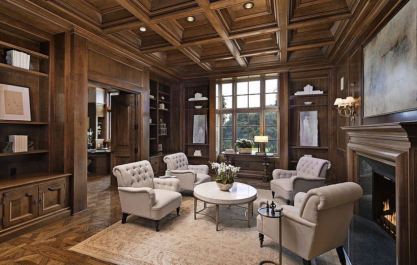 style, interior, living room, Santa Barbara, French manor, Cigar & Whisky Lounge for , section интерьеÑ HD wallpaper