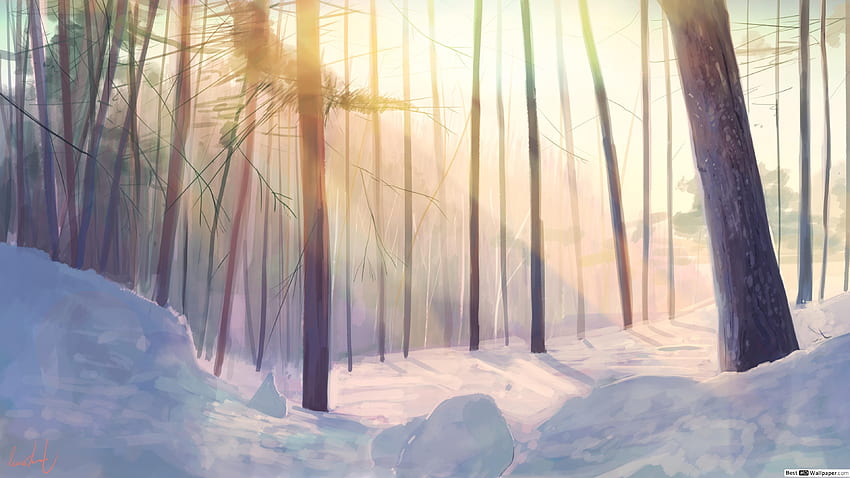 Snow Forest, Demon Forest HD wallpaper