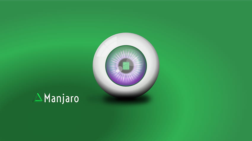 Manjaro Linux Green : Eyeball 2, обикновен, manjaro, leed, Eye, mint, tech, linux, компютър HD тапет