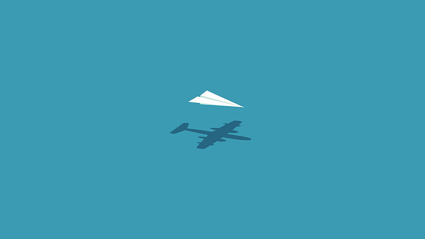 para, portátil. arte azul mínima do avião rc, Cute Plane papel de parede HD
