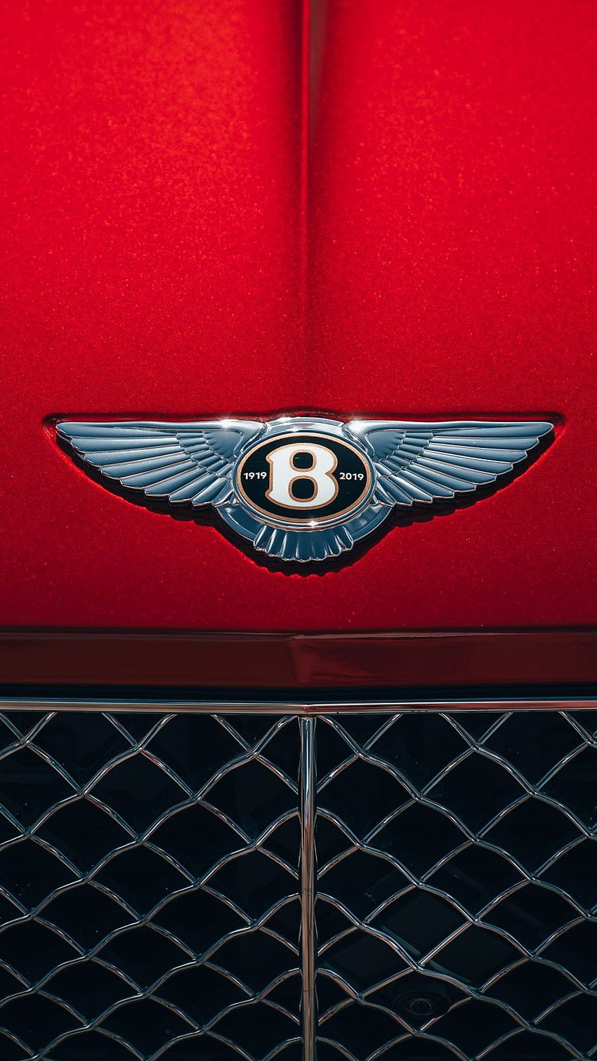 Bentley Logo 2019 พื้นหลังสีแดง Ultra Mobile วอลล์เปเปอร์โทรศัพท์ HD