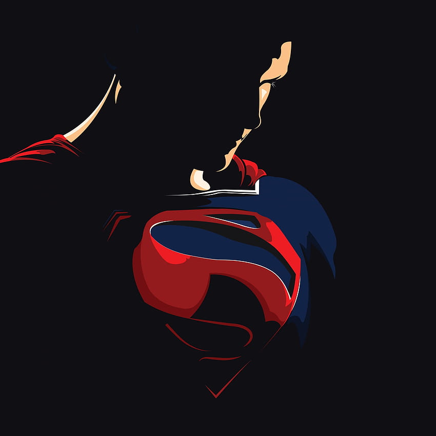 superman, liga de la justicia, minimalista y oscuro, dc comics, ipad air, ipad air 2, ipad 3, ipad 4, ipad mini 2, ipad mini 3, , 15058, Justice League Superman fondo de pantalla del teléfono