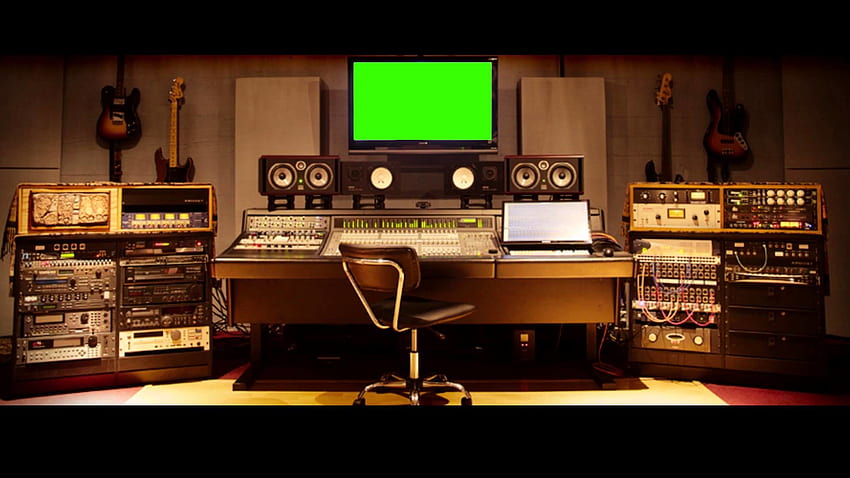 Music Studio (big screen) - Green Screen Royalty Footage . HD wallpaper