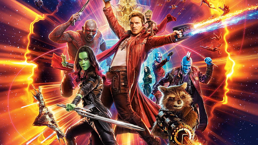 Penjaga Galaxy Vol. 2, Star Lord, Gamora, Drax, Rocket, Yondu Udonta, Film Terbaik, Film Wallpaper HD