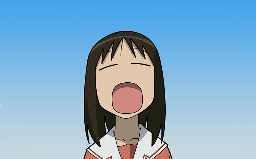 갈색 머리 azumanga daioh chibi 졸린 하품 – Anime Azumanga , Sleepy Anime HD 월페이퍼