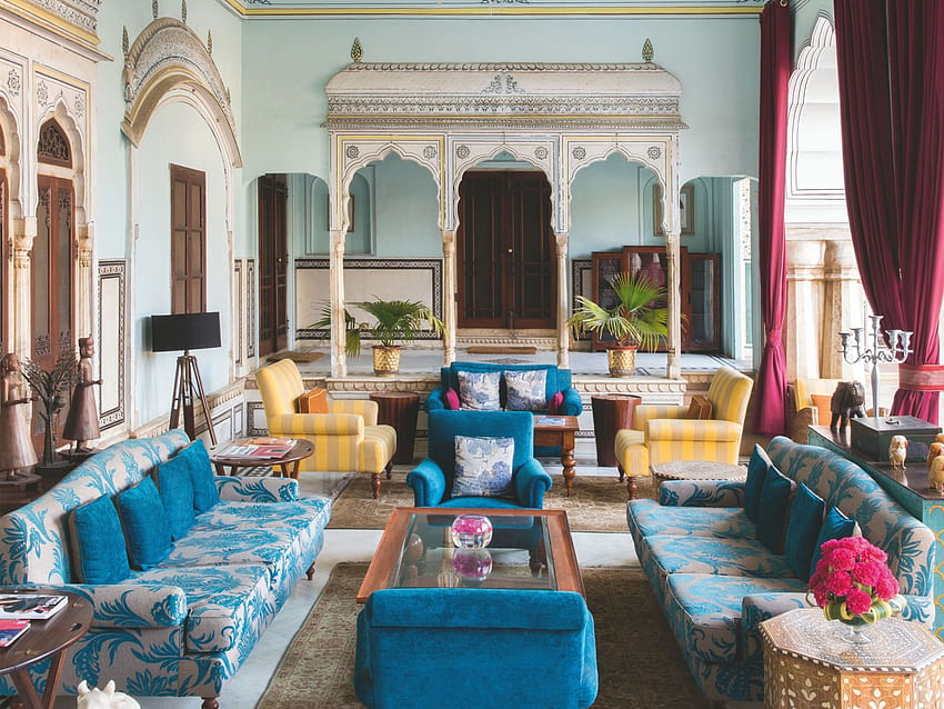 Trzy indyjskie pałace królewskie przekształcone w luksusowe hotele - Architectural Digest Middle East Tapeta HD