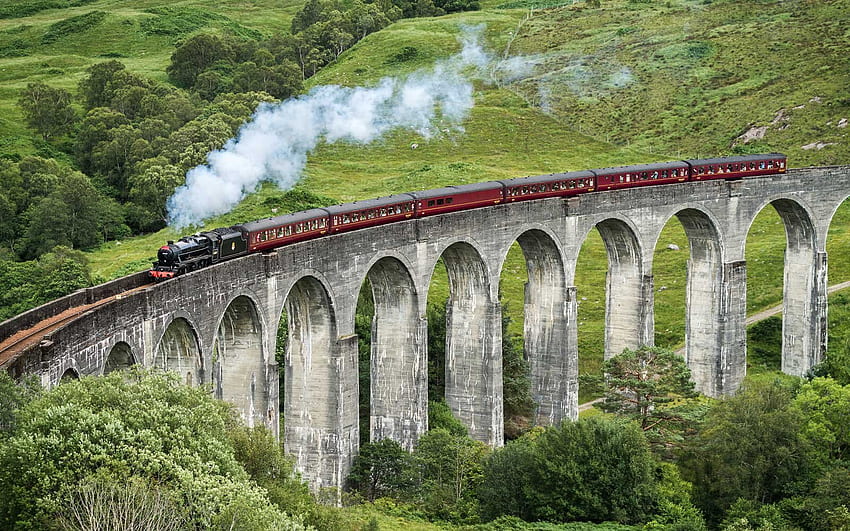 Harry-Potter-Fans können die schottische Landschaft mit einem echten Hogwarts Express bereisen. Reisen + Freizeit, Harry Potter Fliegendes Auto HD-Hintergrundbild