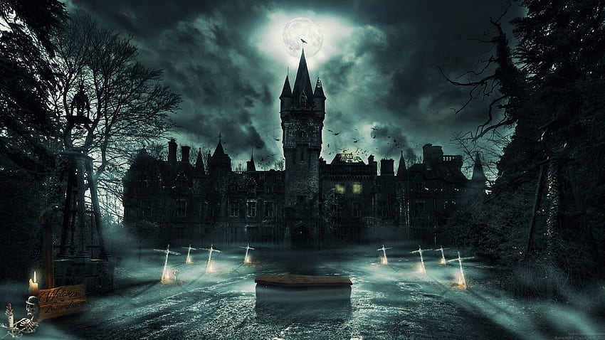 Gothic Castle . Background ., Gothic Night HD wallpaper