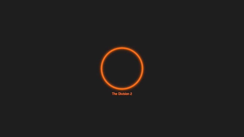 минимален, оранжев кръг HD тапет