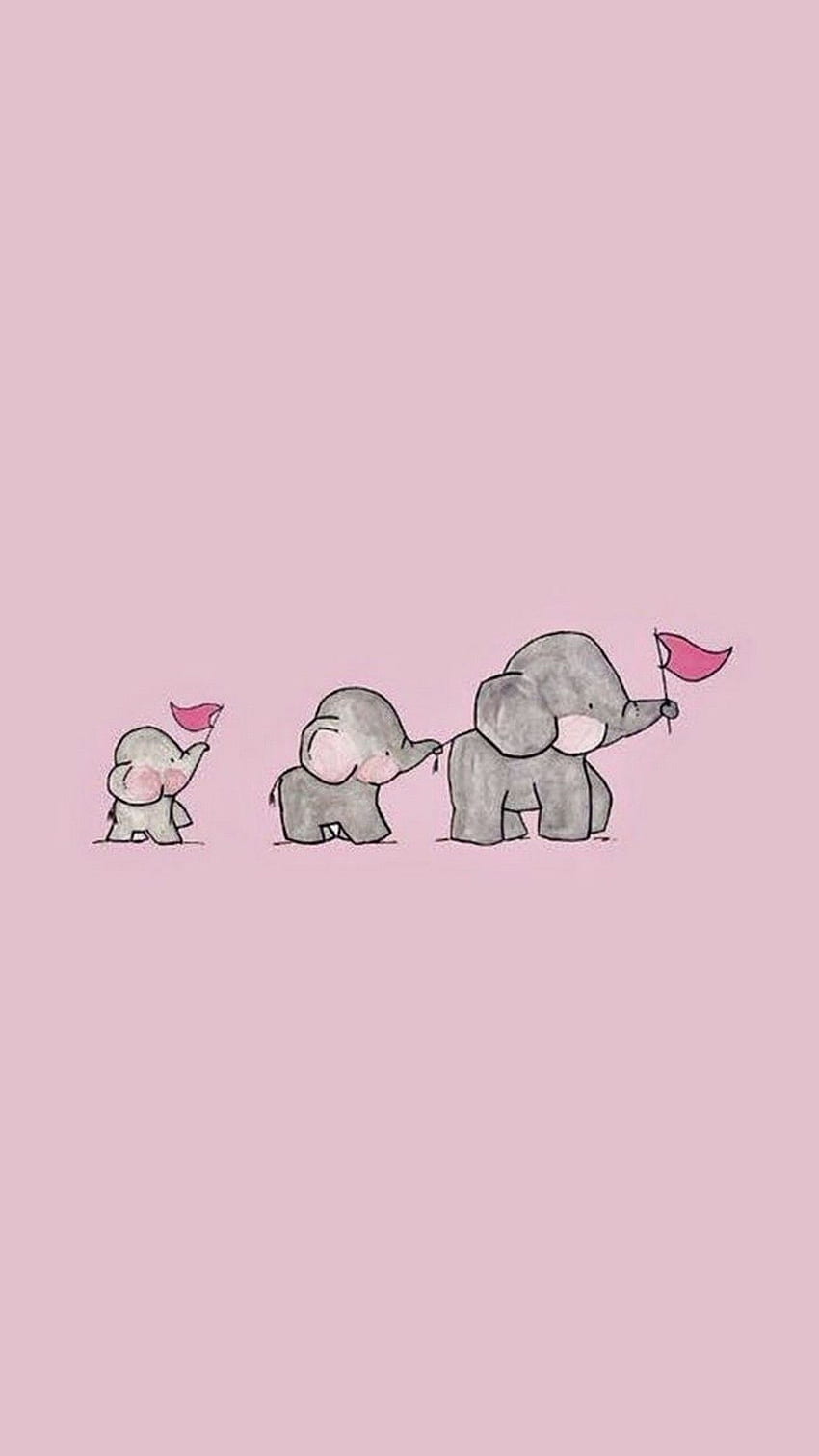 Cute Animated Pink Android - Best Android . Pink android, Elephant iphone , iphone cute HD phone wallpaper