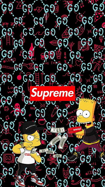 Supreme shop bape simpsons