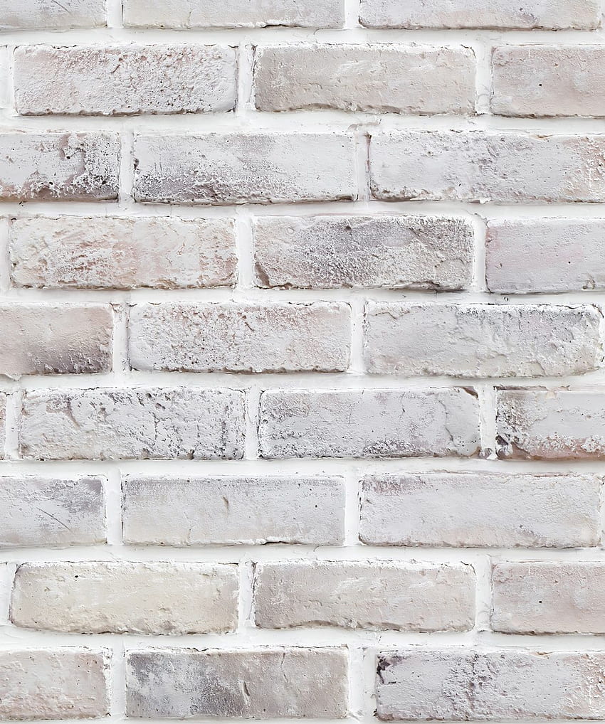 Grandeco Whitewashed Battersea Brick Industrial Textured Wallpaper  DIY at  BQ