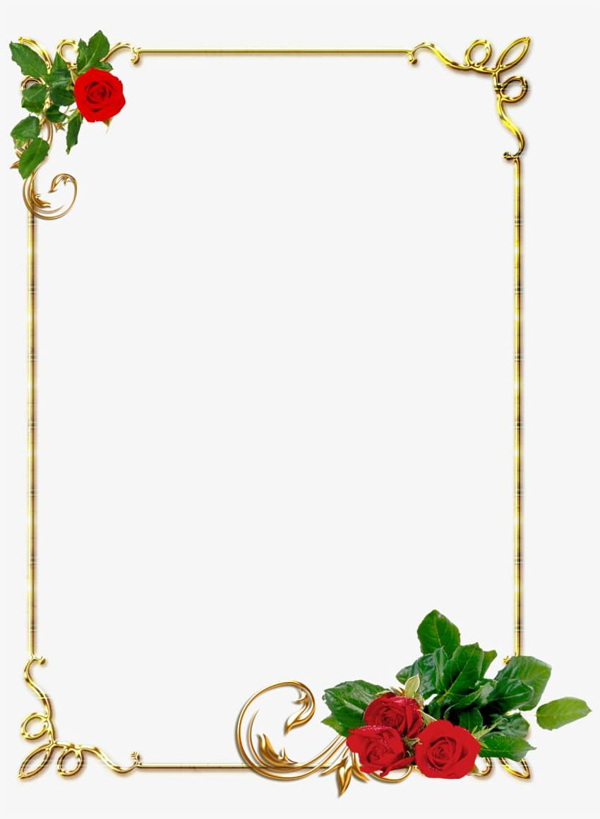 Page Borders, Frames Png, Background, Cartoon - Flower HD phone wallpaper