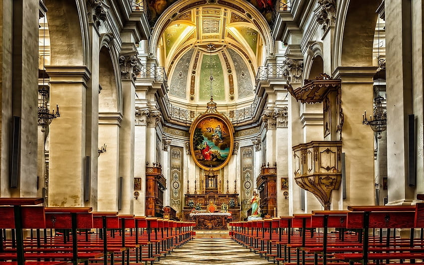 Kirche in Modica, Italien, Modica, katholisch, Italien, Kirche, Innenraum HD-Hintergrundbild