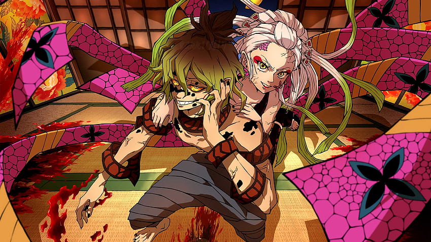 Daki Gyutaro Demon Slayer Kimetsu no Yaiba HD wallpaper